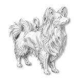 940 Argentium Silver - Papillon Dog Charm