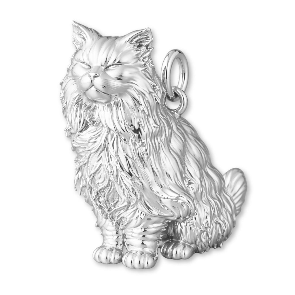 940 Argentium Silver - Persian Cat Charm