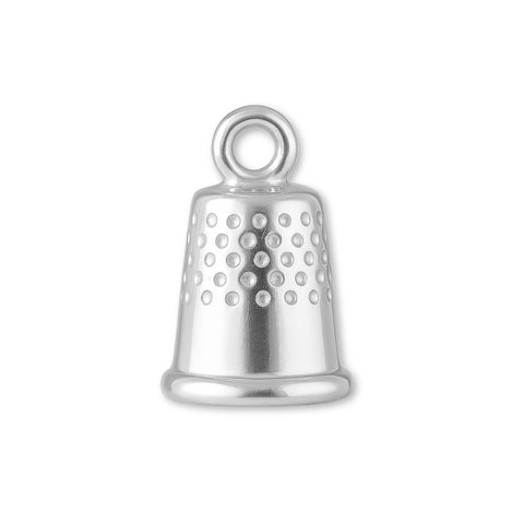 925 Sterling Silver - Mini Dimpled Thimble Charm