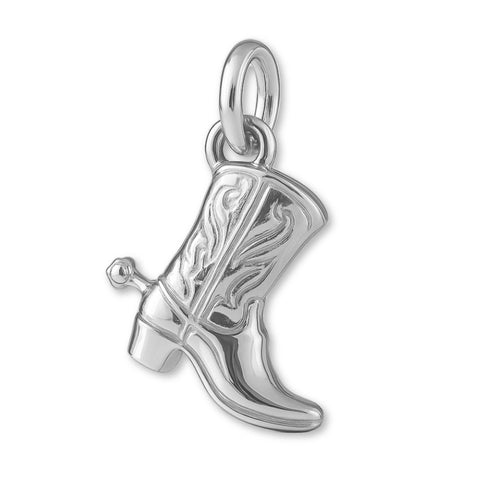 925 Sterling Silver - Western Cowboy Boot Charm