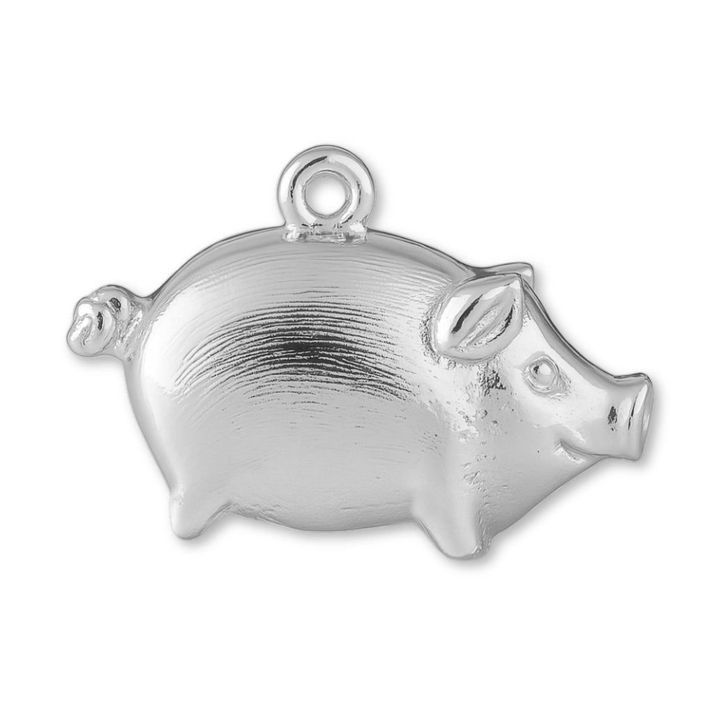 999 Pure Silver - Baby Piglet Charm