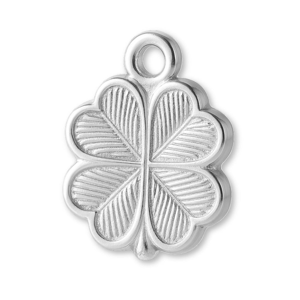 940 Argentium Silver - Four-Leaf Clover Amulet Charm