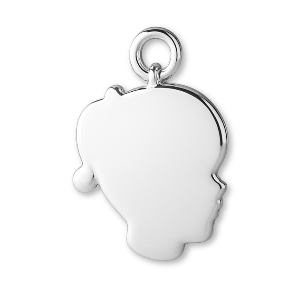 925 Sterling Silver - Girls Silhouette Charm