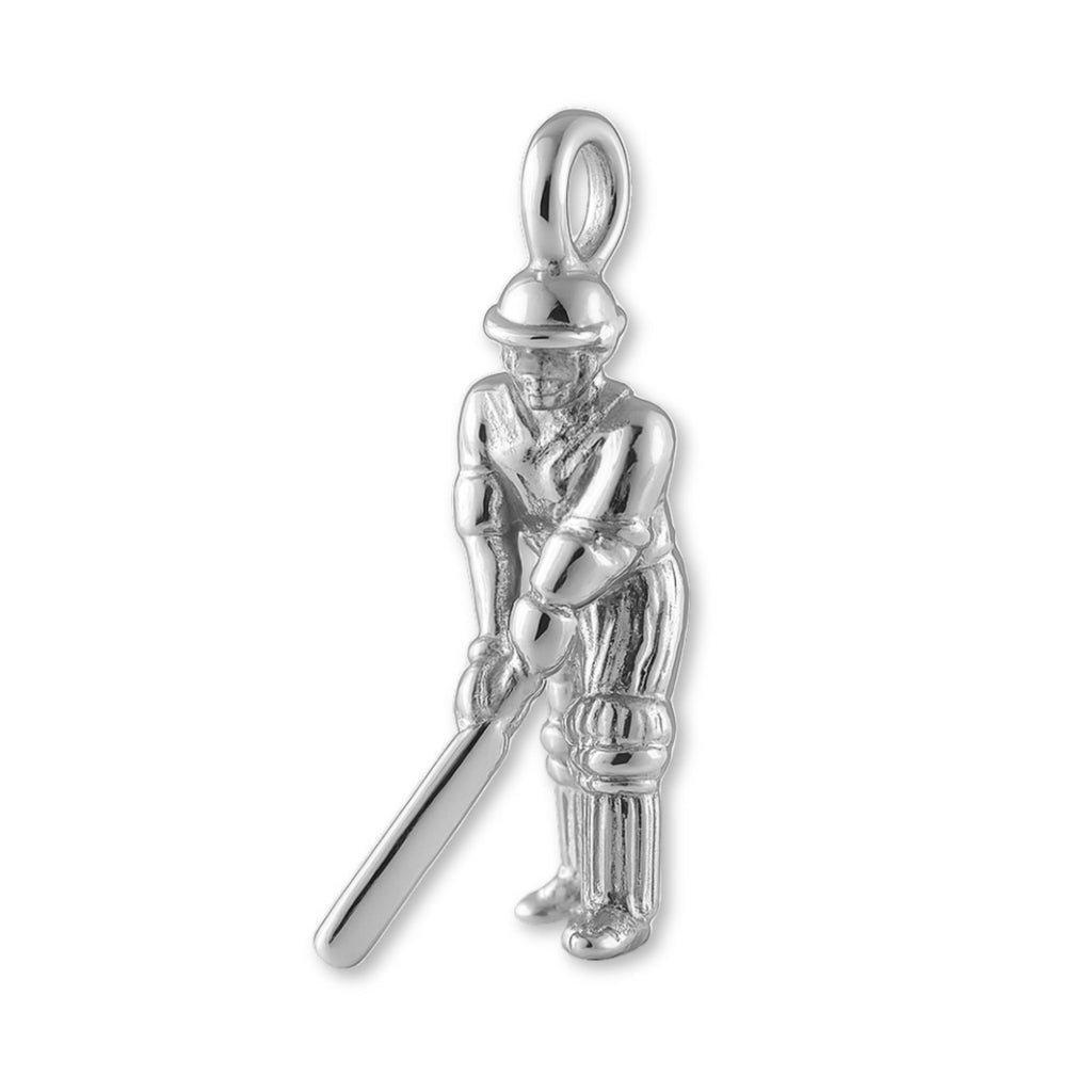 999 Pure Silver - Cricket Batsman Charm