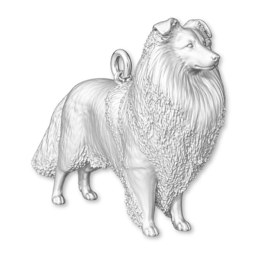 925 Sterling Silver - Shetland Sheepdog Charm