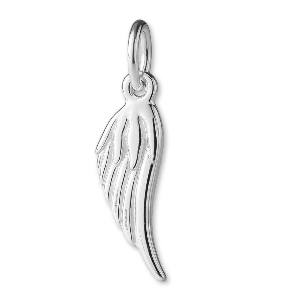 940 Argentium Silver - Feathered Wing Charm