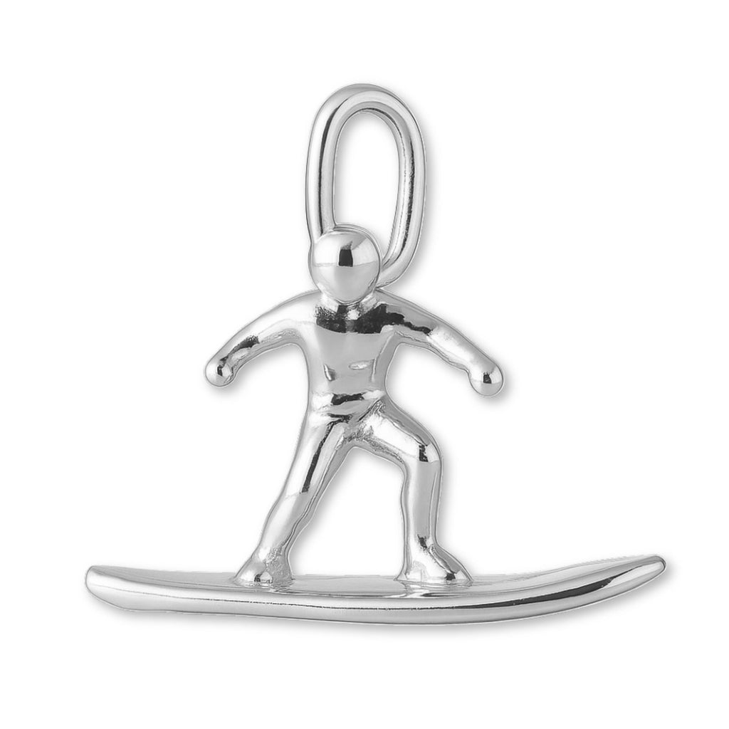 925 Sterling Silver - Resort Snowboarder Charm