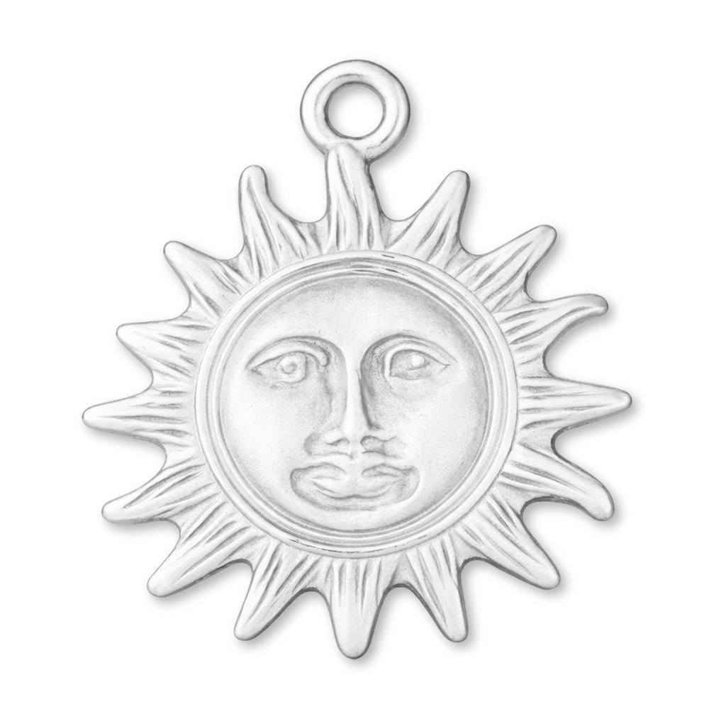999 Pure Silver - Vintage Sun Face Charm