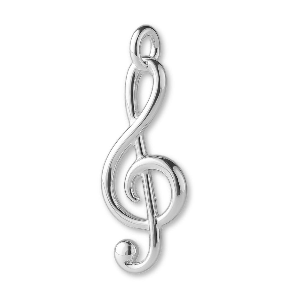 999 Pure Silver - Bold Treble Clef Charm