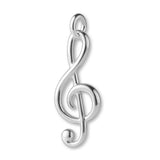 999 Pure Silver - Bold Treble Clef Charm