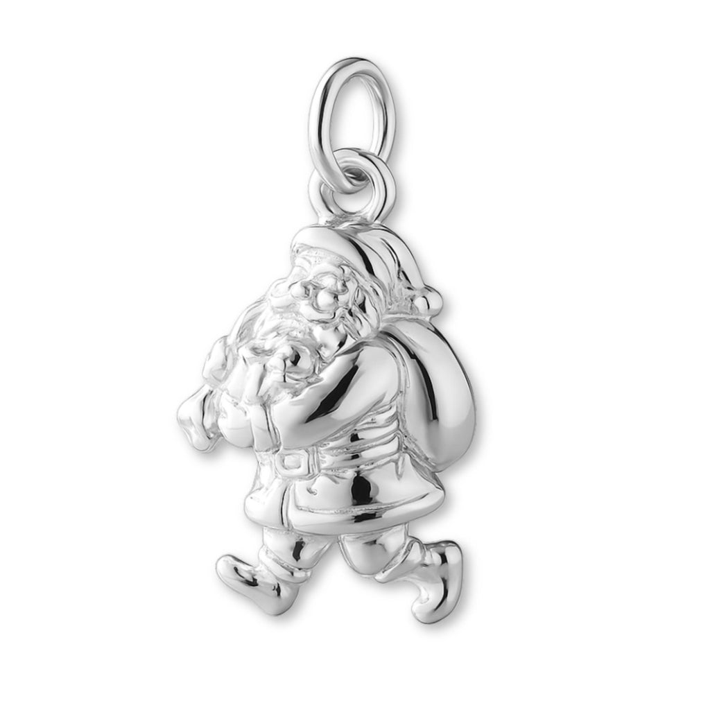 940 Argentium Silver - Walking Santa Claus Charm