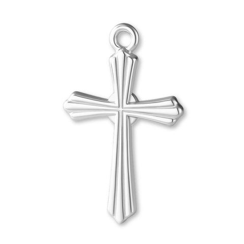 940 Argentium Silver - Tapered Crucifix Charm
