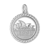 940 Argentium Silver - Round Sydney Opera House Charm
