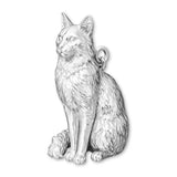 940 Argentium Silver - Turkish Angora Cat Charm