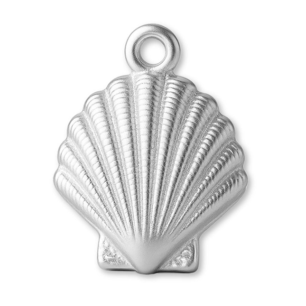 940 Argentium Silver - Scallop Beach Shell Charm