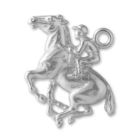 999 Pure Silver - Horse and Jockey Charm