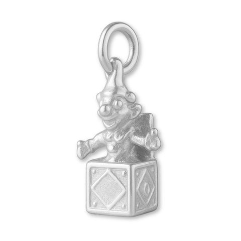 940 Argentium Silver - Smiley Jack in the Box Charm
