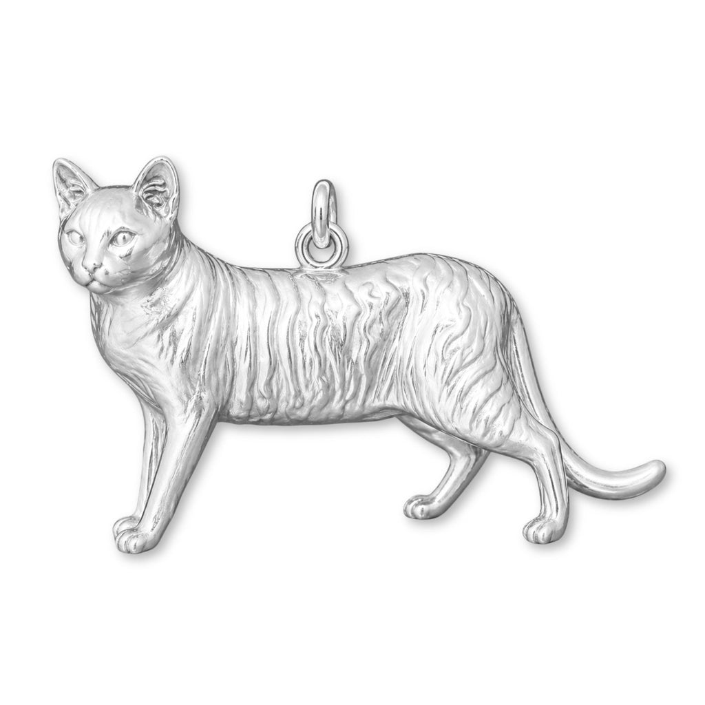 940 Argentium Silver - Toyger Cat Charm