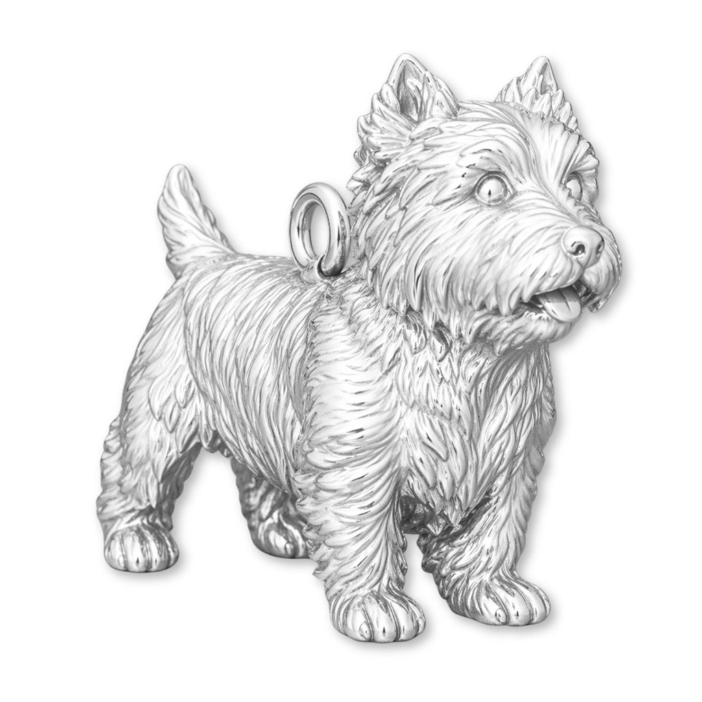 940 Argentium Silver - West Highland White Terrier Dog Charm