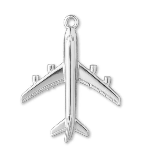 940 Argentium Silver - Passenger Plane Charm