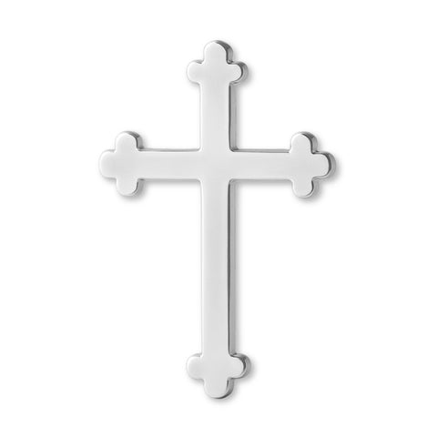940 Argentium Silver - Trefoil Crucifix Charm