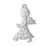 940 Argentium Silver - Starry Christmas Angel Charm