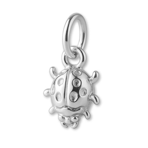 925 Sterling Silver - Spotted Ladybug Charm