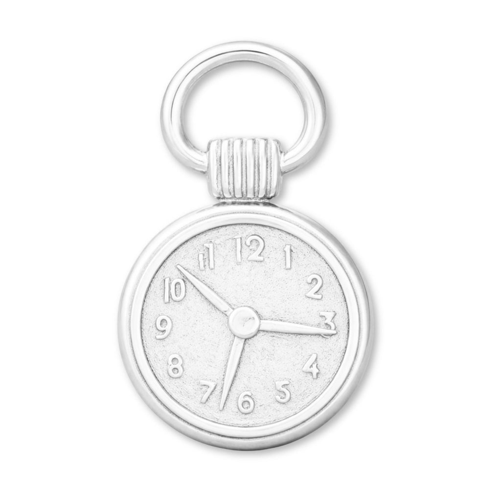 940 Argentium Silver - Vintage Pocket Watch Charm