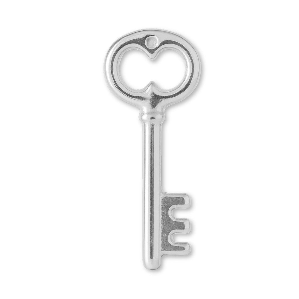 925 Sterling Silver - Vintage Castle Key Charm