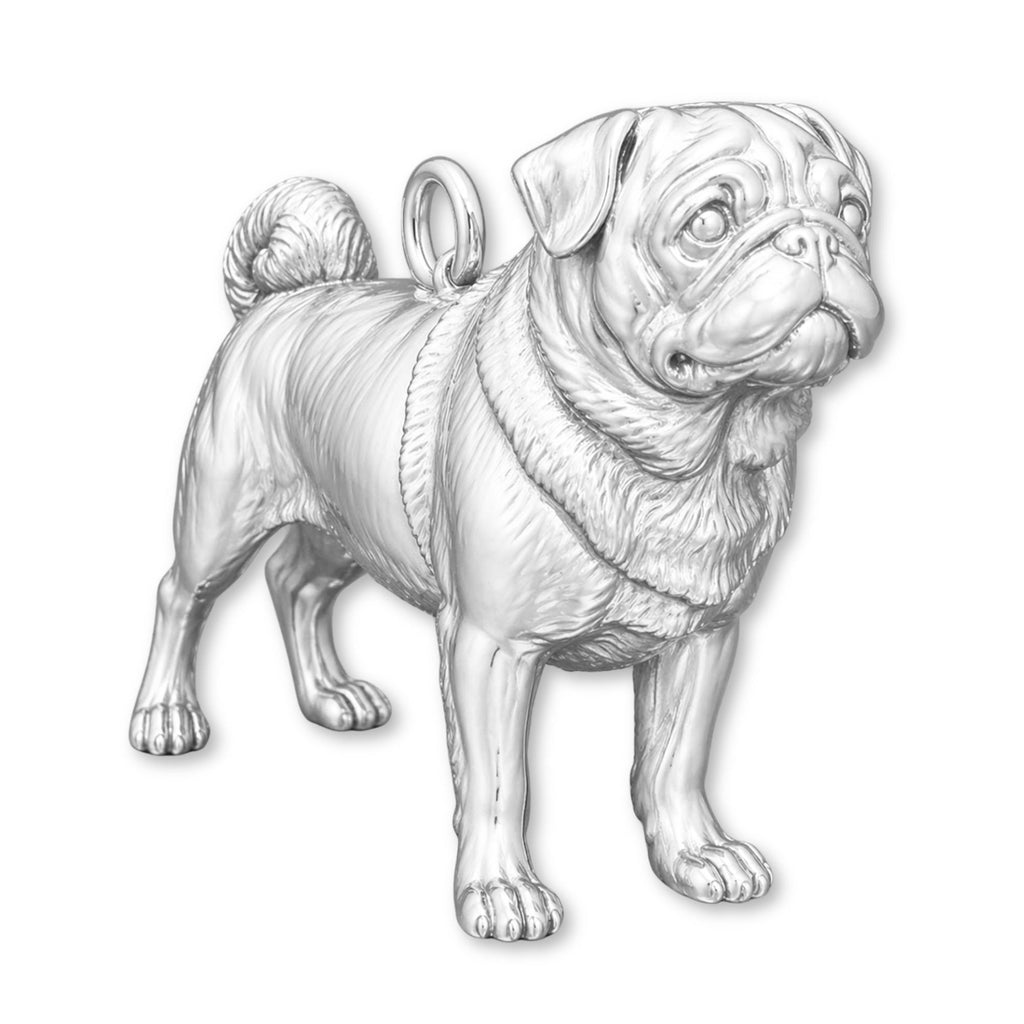 940 Argentium Silver - Pug Dog Charm