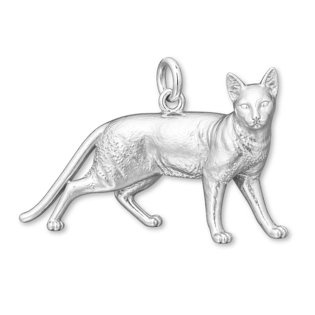 999 Pure Silver - Egyptian Mau Cat Charm