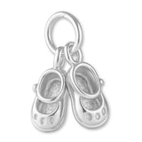 940 Argentium Silver - Tiny Baby Shoes Charm