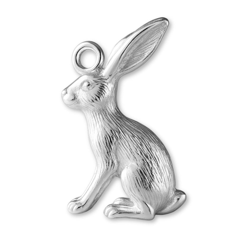 940 Argentium Silver - Scrub Hare Charm