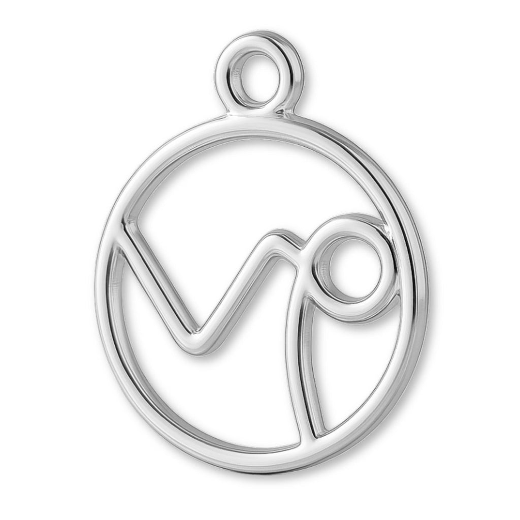999 Pure Silver - Capricorn Zodiac Round Charm