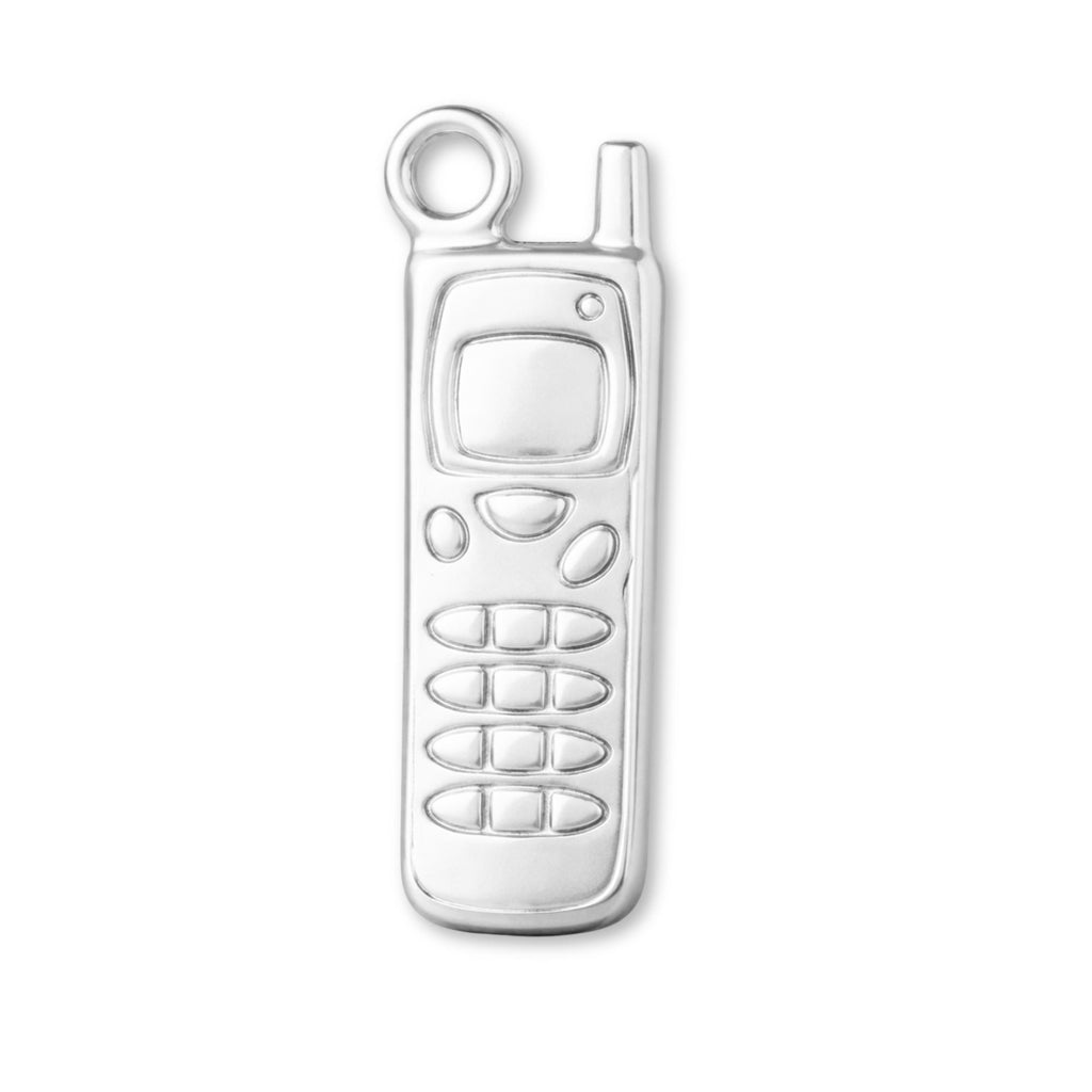 999 Pure Silver - Retro Brick Phone Charm