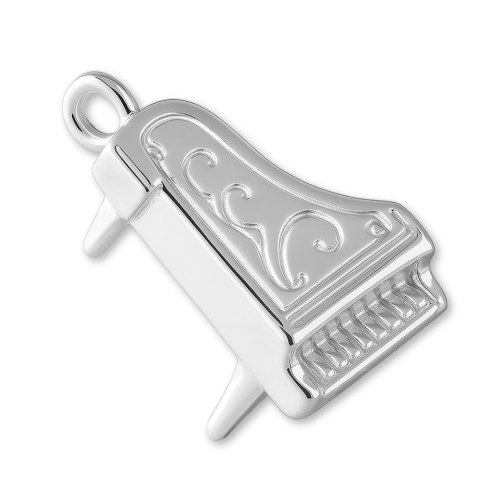 999 Pure Silver - Ornate Grand Piano Charm