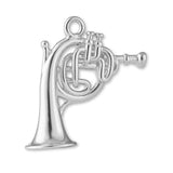 999 Pure Silver - Single French Horn Charm