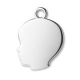 999 Pure Silver - Boys Silhouette  Charm