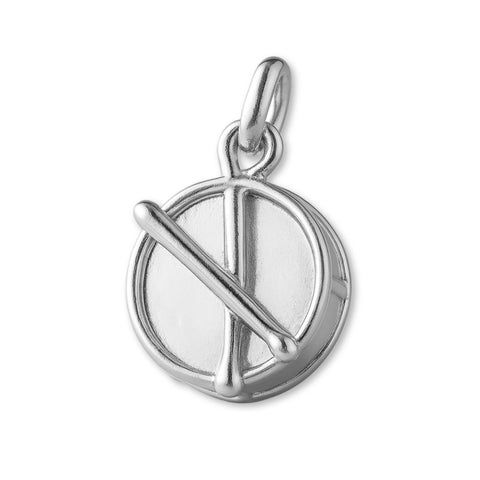 940 Argentium Silver - Parade Snare Drum Charm