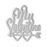 999 Pure Silver - My Valentine Cursive Openwork Charm