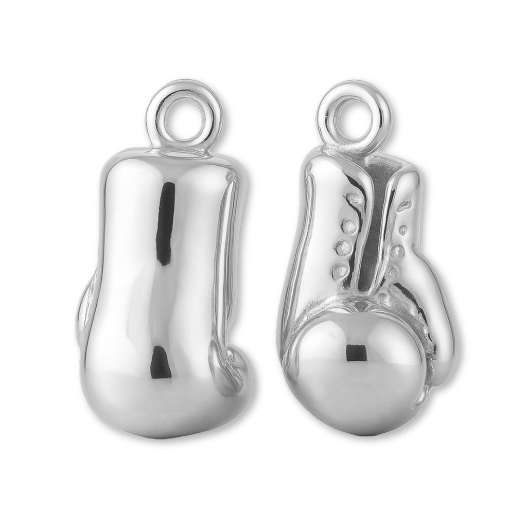 925 Sterling Silver - Lace-Up Boxing Gloves Charm