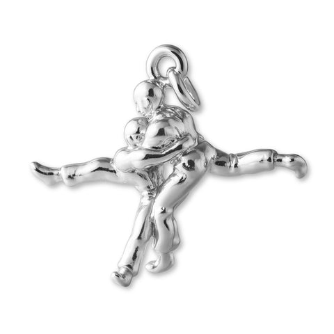 925 Sterling Silver - Jiu-Jitsu Spar Charm