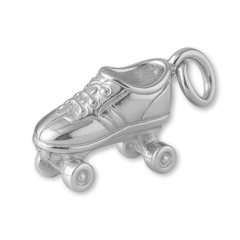 999 Pure Silver - Retro Roller Skate Charm