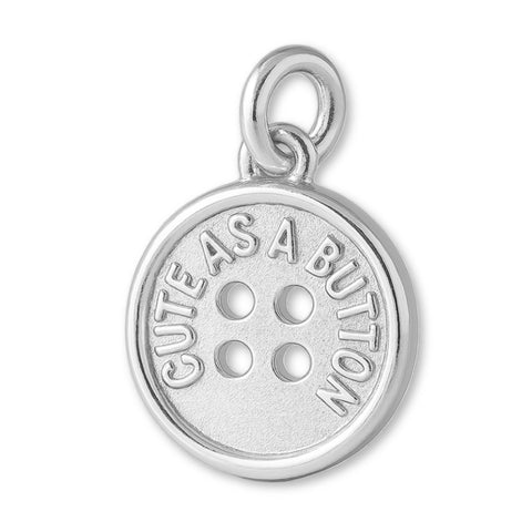 999 Pure Silver - Cute as a Button Charm