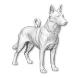 940 Argentium Silver - Belgian Malinois Dog Charm