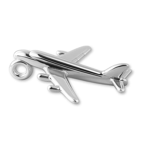 925 Sterling Silver - Airliner Plane Charm
