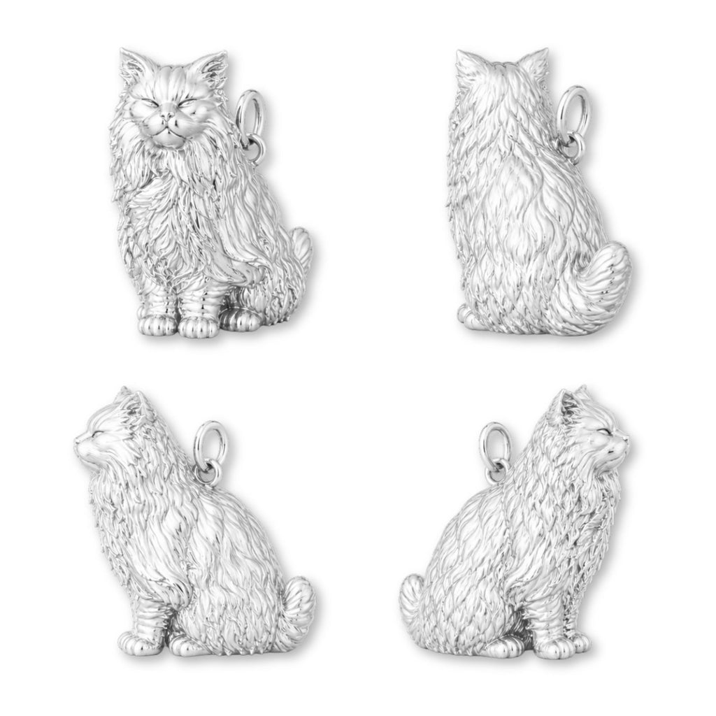 940 Argentium Silver - Custom Cat Charm