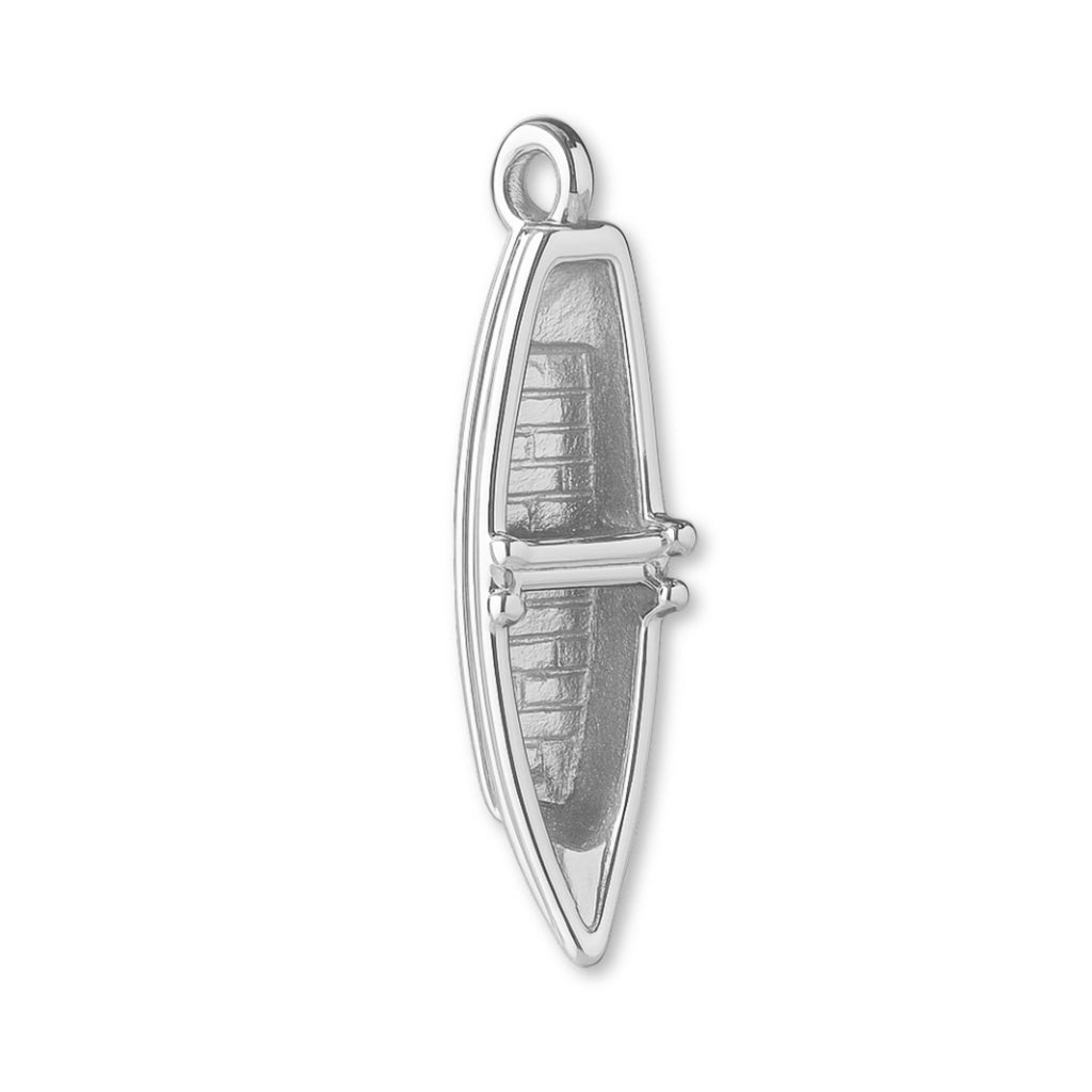 999 Pure Silver - River Canoe Charm