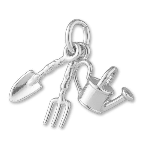 999 Pure Silver - Garden Tools Charm