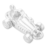 999 Pure Silver - Hot Rod Racer Charm